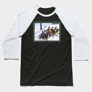 Downhill sled Baseball T-Shirt